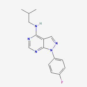 molecular formula C15H16FN5 B11219138 1-(4-fluorophenyl)-N-(2-methylpropyl)-1H-pyrazolo[3,4-d]pyrimidin-4-amine 