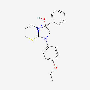 molecular formula C20H23N2O2S+ B11219145 1-(4-ethoxyphenyl)-3-hydroxy-3-phenyl-2,3,6,7-tetrahydro-5H-imidazo[2,1-b][1,3]thiazin-1-ium 