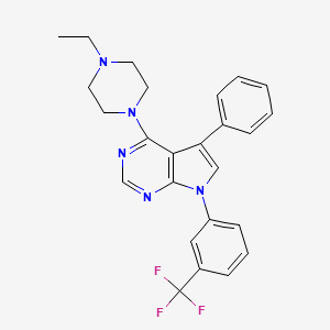 4-(4-ethylpiperazin-1-yl)-5-phenyl-7-[3-(trifluoromethyl)phenyl]-7H-pyrrolo[2,3-d]pyrimidine