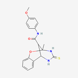 N-(4-methoxyphenyl)-2-methyl-4-thioxo-3,4,5,6-tetrahydro-2H-2,6-methano-1,3,5-benzoxadiazocine-11-carboxamide