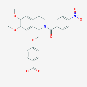 Methyl 4-((6,7-dimethoxy-2-(4-nitrobenzoyl)-1,2,3,4-tetrahydroisoquinolin-1-yl)methoxy)benzoate