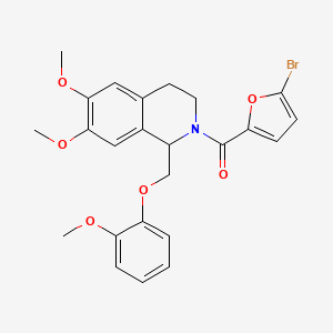 (5-bromofuran-2-yl)(6,7-dimethoxy-1-((2-methoxyphenoxy)methyl)-3,4-dihydroisoquinolin-2(1H)-yl)methanone