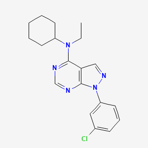 1-(3-chlorophenyl)-N-cyclohexyl-N-ethyl-1H-pyrazolo[3,4-d]pyrimidin-4-amine