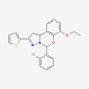 5-(2-Chlorophenyl)-7-ethoxy-2-(thiophen-2-yl)-1,10b-dihydropyrazolo[1,5-c][1,3]benzoxazine