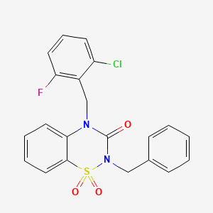 2-benzyl-4-(2-chloro-6-fluorobenzyl)-2H-1,2,4-benzothiadiazin-3(4H)-one 1,1-dioxide