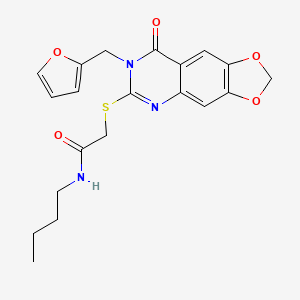 N-butyl-2-{[7-(2-furylmethyl)-8-oxo-7,8-dihydro[1,3]dioxolo[4,5-g]quinazolin-6-yl]thio}acetamide