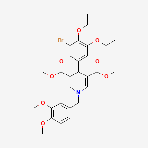 Dimethyl 4-(3-bromo-4,5-diethoxyphenyl)-1-(3,4-dimethoxybenzyl)-1,4-dihydropyridine-3,5-dicarboxylate