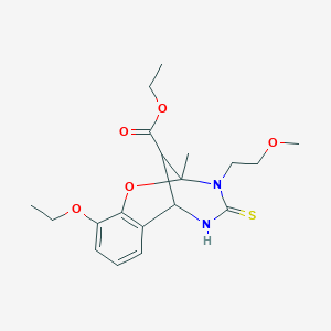 ethyl 10-ethoxy-3-(2-methoxyethyl)-2-methyl-4-thioxo-3,4,5,6-tetrahydro-2H-2,6-methano-1,3,5-benzoxadiazocine-11-carboxylate