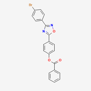 4-[3-(4-Bromophenyl)-1,2,4-oxadiazol-5-yl]phenyl benzoate