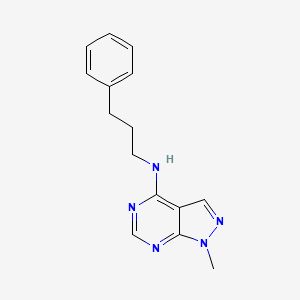 1-methyl-N-(3-phenylpropyl)-1H-pyrazolo[3,4-d]pyrimidin-4-amine