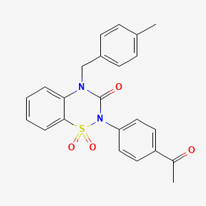 2-(4-acetylphenyl)-4-(4-methylbenzyl)-2H-1,2,4-benzothiadiazin-3(4H)-one 1,1-dioxide