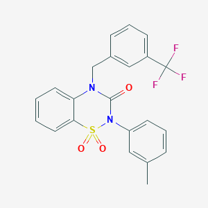 2-(3-methylphenyl)-4-[3-(trifluoromethyl)benzyl]-2H-1,2,4-benzothiadiazin-3(4H)-one 1,1-dioxide