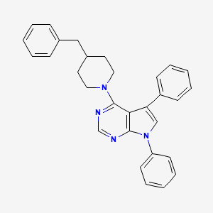 4-(4-benzylpiperidin-1-yl)-5,7-diphenyl-7H-pyrrolo[2,3-d]pyrimidine