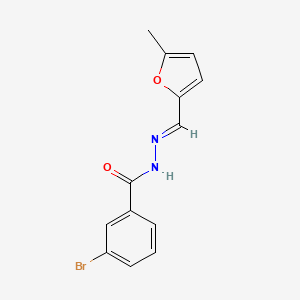 molecular formula C13H11BrN2O2 B11219427 3-bromo-N'-[(E)-(5-methylfuran-2-yl)methylidene]benzohydrazide 