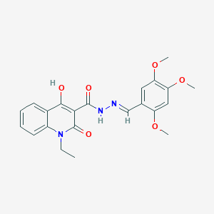 1-ethyl-4-hydroxy-2-oxo-N'-[(E)-(2,4,5-trimethoxyphenyl)methylidene]-1,2-dihydro-3-quinolinecarbohydrazide