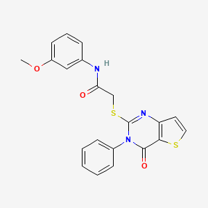 N-(3-methoxyphenyl)-2-[(4-oxo-3-phenyl-3,4-dihydrothieno[3,2-d]pyrimidin-2-yl)sulfanyl]acetamide