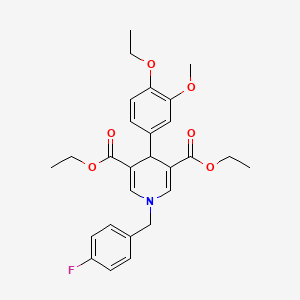 Diethyl 4-(4-ethoxy-3-methoxyphenyl)-1-(4-fluorobenzyl)-1,4-dihydropyridine-3,5-dicarboxylate