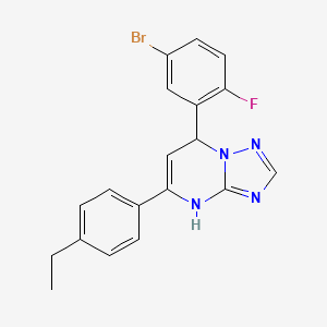 7-(5-Bromo-2-fluorophenyl)-5-(4-ethylphenyl)-4,7-dihydro[1,2,4]triazolo[1,5-a]pyrimidine