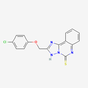 molecular formula C16H11ClN4OS B11219500 2-[(4-Chlorophenoxy)methyl][1,2,4]triazolo[1,5-c]quinazoline-5-thiol 