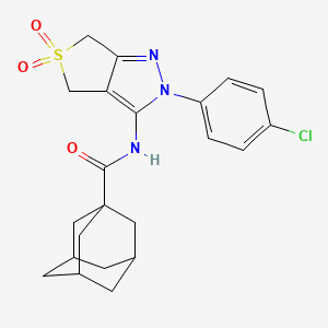 N-[2-(4-Chlorophenyl)-5,5-dioxido-2,6-dihydro-4H-thieno[3,4-C]pyrazol-3-YL]-1-adamantanecarboxamide