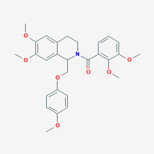 (6,7-dimethoxy-1-((4-methoxyphenoxy)methyl)-3,4-dihydroisoquinolin-2(1H)-yl)(2,3-dimethoxyphenyl)methanone