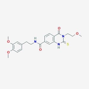 N-[2-(3,4-dimethoxyphenyl)ethyl]-3-(2-methoxyethyl)-4-oxo-2-sulfanylidene-1H-quinazoline-7-carboxamide