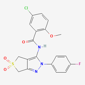 5-chloro-N-(2-(4-fluorophenyl)-5,5-dioxido-4,6-dihydro-2H-thieno[3,4-c]pyrazol-3-yl)-2-methoxybenzamide