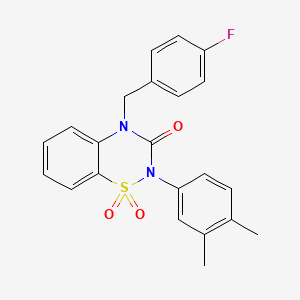 2-(3,4-Dimethylphenyl)-4-[(4-fluorophenyl)methyl]-1,1-dioxo-1lambda6,2,4-benzothiadiazin-3-one