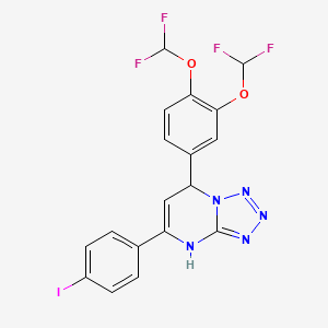 7-[3,4-Bis(difluoromethoxy)phenyl]-5-(4-iodophenyl)-4,7-dihydrotetrazolo[1,5-a]pyrimidine