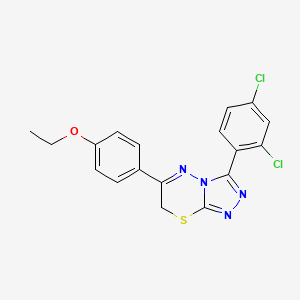 molecular formula C18H14Cl2N4OS B11219631 3-(2,4-dichlorophenyl)-6-(4-ethoxyphenyl)-7H-[1,2,4]triazolo[3,4-b][1,3,4]thiadiazine 