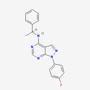 1-(4-fluorophenyl)-N-(1-phenylethyl)-1H-pyrazolo[3,4-d]pyrimidin-4-amine