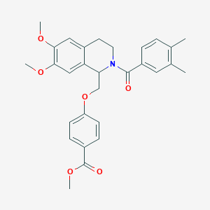 Methyl 4-((2-(3,4-dimethylbenzoyl)-6,7-dimethoxy-1,2,3,4-tetrahydroisoquinolin-1-yl)methoxy)benzoate