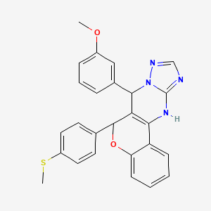 7-(3-Methoxyphenyl)-6-[4-(methylsulfanyl)phenyl]-7,12-dihydro-6H-chromeno[4,3-D][1,2,4]triazolo[1,5-A]pyrimidine