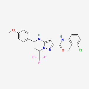 N-(3-chloro-2-methylphenyl)-5-(4-methoxyphenyl)-7-(trifluoromethyl)-4,5,6,7-tetrahydropyrazolo[1,5-a]pyrimidine-2-carboxamide