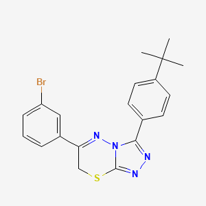 molecular formula C20H19BrN4S B11219760 6-(3-bromophenyl)-3-(4-tert-butylphenyl)-7H-[1,2,4]triazolo[3,4-b][1,3,4]thiadiazine 