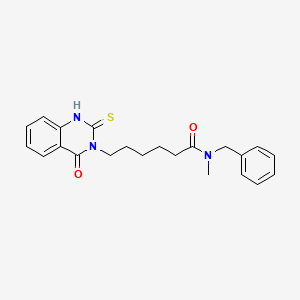 N-benzyl-N-methyl-6-(4-oxo-2-sulfanylidene-1H-quinazolin-3-yl)hexanamide