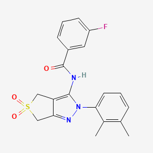 N-(2-(2,3-dimethylphenyl)-5,5-dioxido-4,6-dihydro-2H-thieno[3,4-c]pyrazol-3-yl)-3-fluorobenzamide