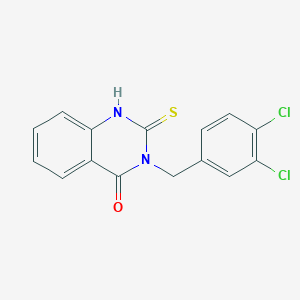 molecular formula C15H10Cl2N2OS B11219779 3-(3,4-dichlorobenzyl)-2-sulfanylquinazolin-4(3H)-one 