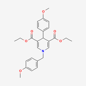 molecular formula C26H29NO6 B11219786 Diethyl 1-(4-methoxybenzyl)-4-(4-methoxyphenyl)-1,4-dihydropyridine-3,5-dicarboxylate 