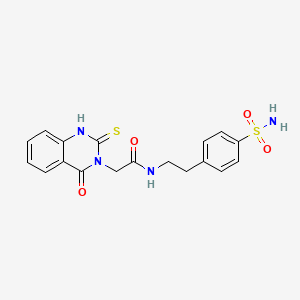 2-(4-oxo-2-sulfanylidene-1H-quinazolin-3-yl)-N-[2-(4-sulfamoylphenyl)ethyl]acetamide