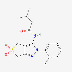 N-(5,5-dioxido-2-(o-tolyl)-4,6-dihydro-2H-thieno[3,4-c]pyrazol-3-yl)-3-methylbutanamide