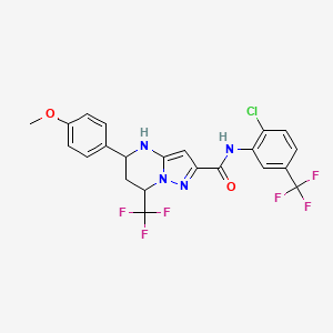 N-[2-chloro-5-(trifluoromethyl)phenyl]-5-(4-methoxyphenyl)-7-(trifluoromethyl)-4,5,6,7-tetrahydropyrazolo[1,5-a]pyrimidine-2-carboxamide