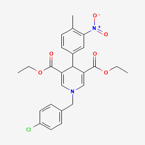 Diethyl 1-(4-chlorobenzyl)-4-(4-methyl-3-nitrophenyl)-1,4-dihydropyridine-3,5-dicarboxylate