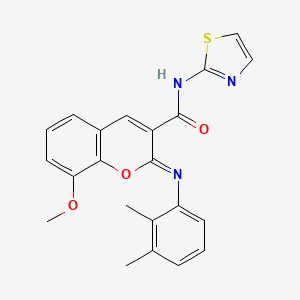 (2Z)-2-[(2,3-dimethylphenyl)imino]-8-methoxy-N-(1,3-thiazol-2-yl)-2H-chromene-3-carboxamide