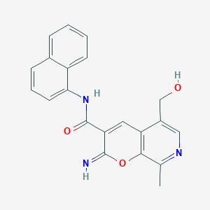 5-(hydroxymethyl)-2-imino-8-methyl-N-(naphthalen-1-yl)-2H-pyrano[2,3-c]pyridine-3-carboxamide