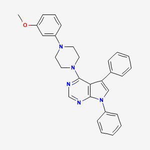 molecular formula C29H27N5O B11219985 4-[4-(3-methoxyphenyl)piperazin-1-yl]-5,7-diphenyl-7H-pyrrolo[2,3-d]pyrimidine 