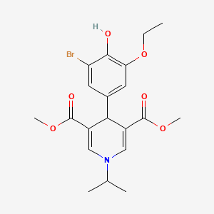 Dimethyl 4-(3-bromo-5-ethoxy-4-hydroxyphenyl)-1-(propan-2-yl)-1,4-dihydropyridine-3,5-dicarboxylate