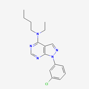 molecular formula C17H20ClN5 B11220036 N-butyl-1-(3-chlorophenyl)-N-ethyl-1H-pyrazolo[3,4-d]pyrimidin-4-amine 