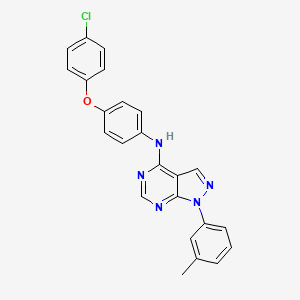 N-[4-(4-chlorophenoxy)phenyl]-1-(3-methylphenyl)-1H-pyrazolo[3,4-d]pyrimidin-4-amine