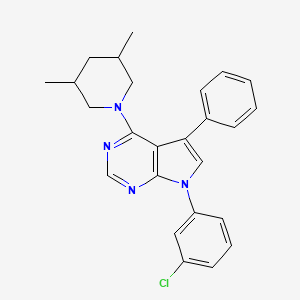 7-(3-chlorophenyl)-4-(3,5-dimethylpiperidin-1-yl)-5-phenyl-7H-pyrrolo[2,3-d]pyrimidine